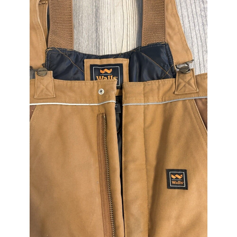 Walls Bib Overalls Mens Work Quilted Insulated Lined Cotton XLarge - Picture 3 of 8